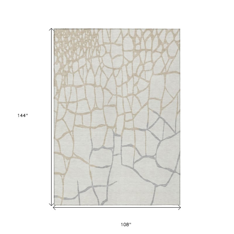 HomeRoots Abstract Transitional Rectangle Outdoor Rug