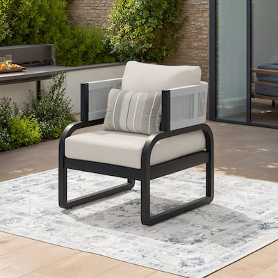 Corvus Rocio Sunbrella Outdoor Acacia Wood Club Chair
