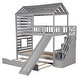 preview thumbnail 8 of 16, Twin Over Twin House Bunk Bed with Trundle & Slide