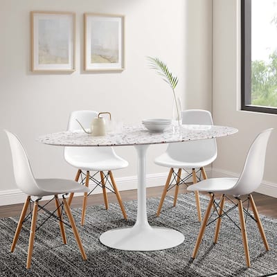 Lippa 60" Oval Terrazzo Dining Table