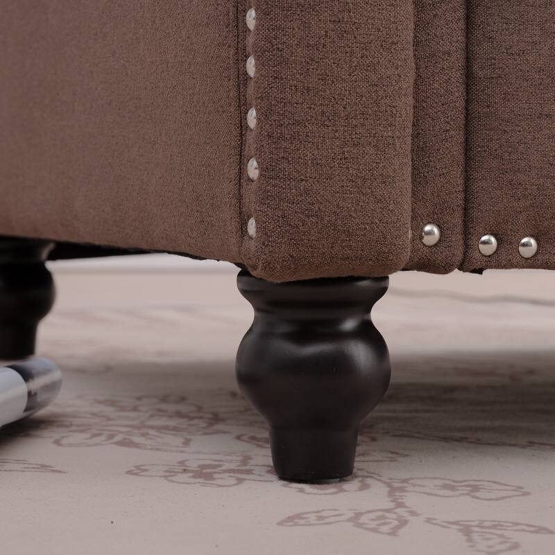 37.4" Accent Chair with Nailheads