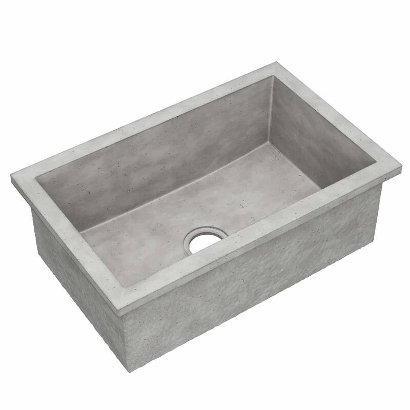 Pacifica 30-inch NativeStone Kitchen Sink - Ash