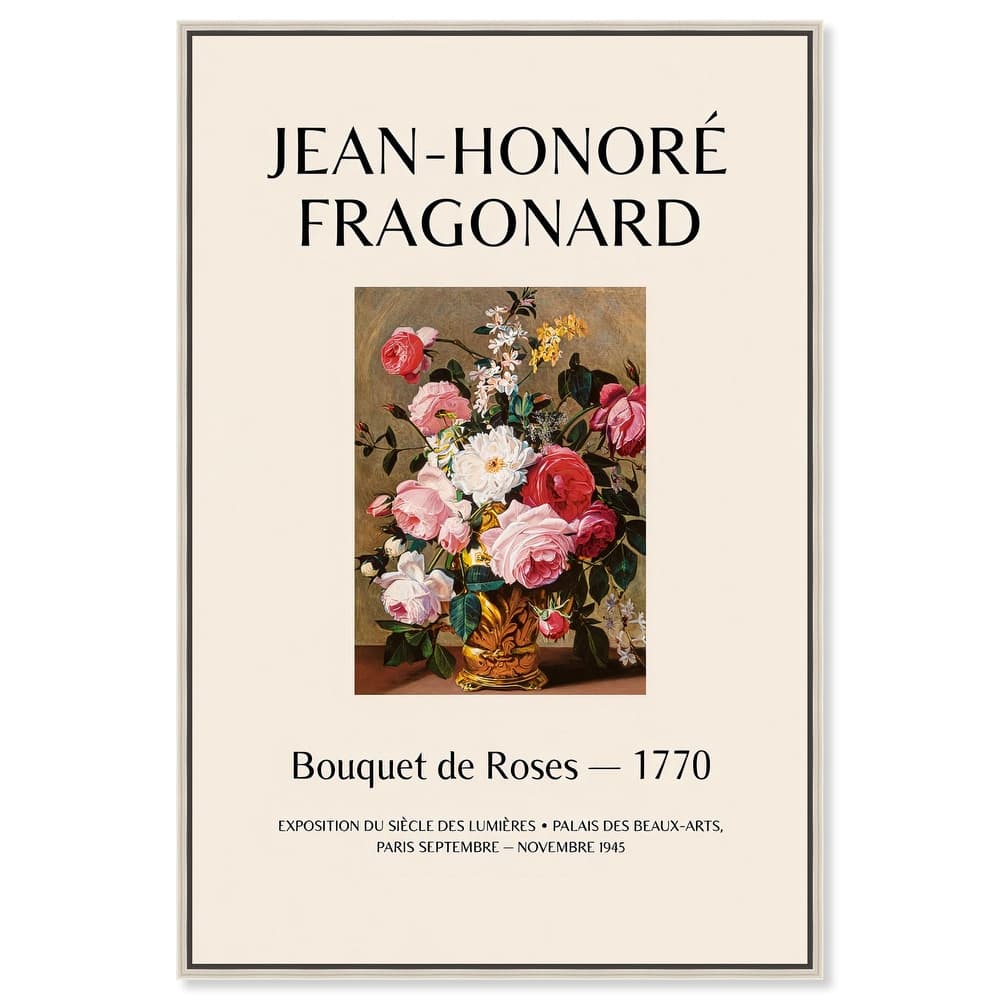 Roses in a Golden Vase Canvas by Art Remedy