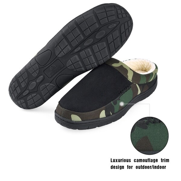 mens house shoes with rubber soles