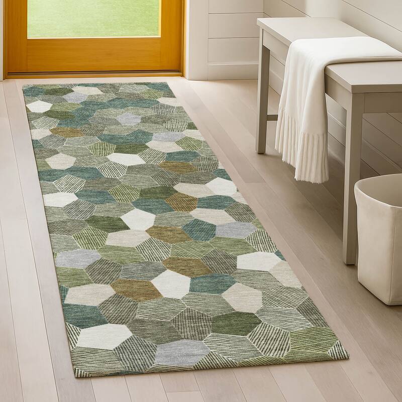 Machine Washable Indoor/ Outdoor Modern Loyd Chantille Rug