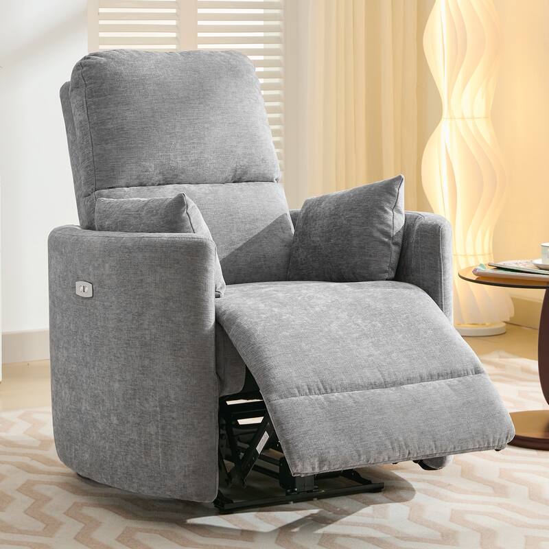 Chenille Power Recliner, 3-position Reclining Chair