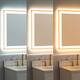 Wall Mounted Back Light Bathroom Framed LED Mirror Anti- Fog With Dimmable Light Touch Sensor And Memory Function