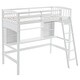 preview thumbnail 7 of 32, Loft Bed With Shelf With Desk Inclined Ladder Twin Wooden Bed Pine Particle Board