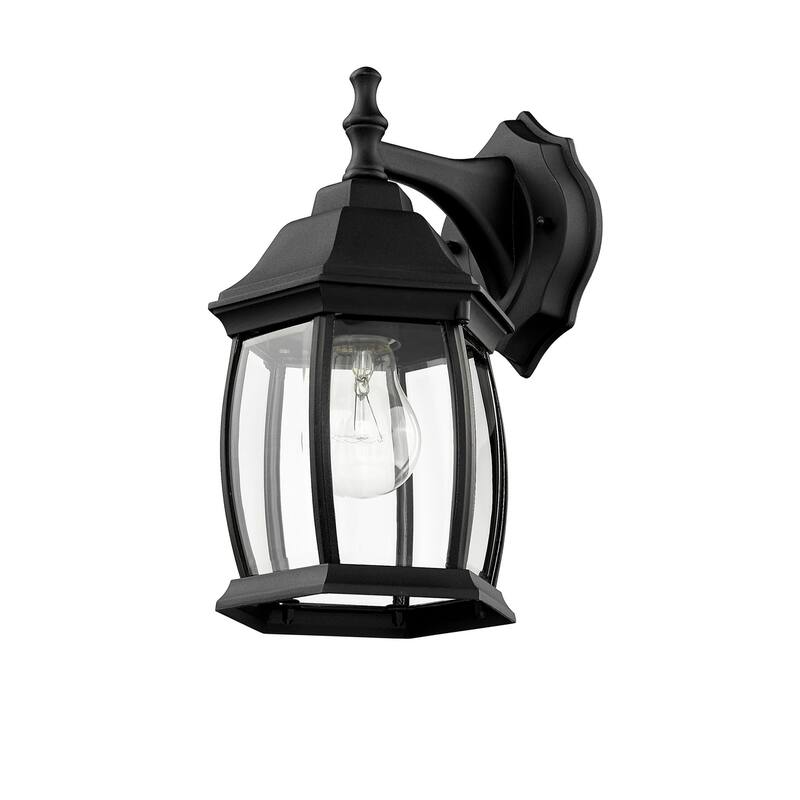 Z-Lite Waterdown 11" Tall 1 Light Wall Sconce with Curved Clear