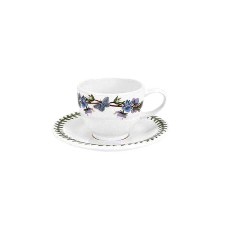 Portmeirion Botanic Garden Espresso Cup and Saucer Set - 3.5 oz