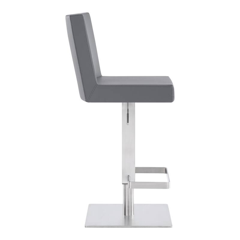 Strick & Bolton Callcott Contemporary Faux Leather and Metal Swivel Bar Stool