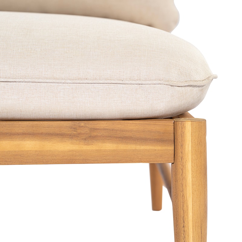 Christopher Knight Home - Terassi 5-Piece Acacia Wood Outdoor L-Shaped Sectional Sofa Set with Ottoman, Light Teak Finish