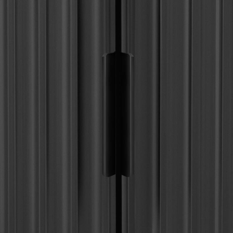 51.30'' Fluted Kitchen Island with Drop Leaf, Rolling Wheels, Internal Storage Rack, and Towel Rack - 51.3'' x 29.5'' x 36.4''