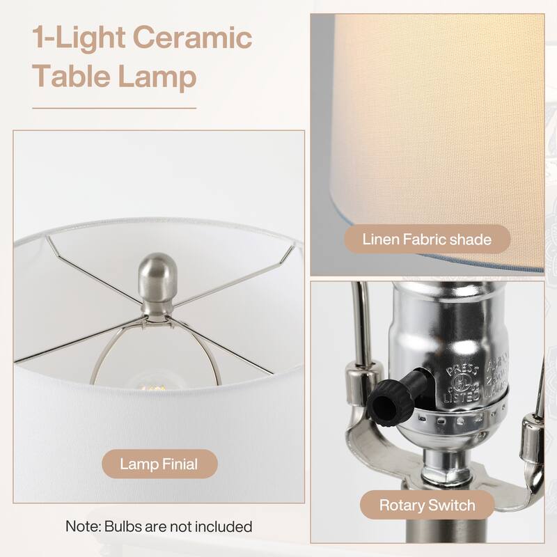 27"Modern Ceramic Lamp - N/A