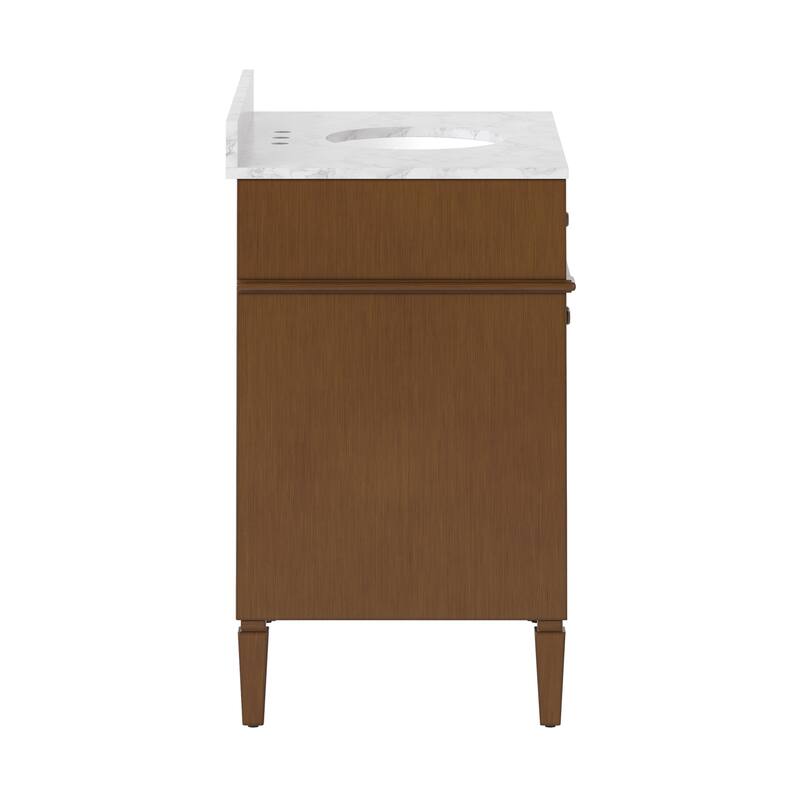 36/48/60 in. Bathroom Vanity with Ceramic Undermount Sink, Wood Cabinet, and storage drawers