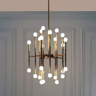 24 - Light Dimmable Sputnik Sculptural Glow Chandelier Hallway or Dining Room Minimalist