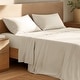 preview thumbnail 46 of 55, Bare Home Organic Cotton Sheet Set - Crisp Percale Weave Queen - Sand