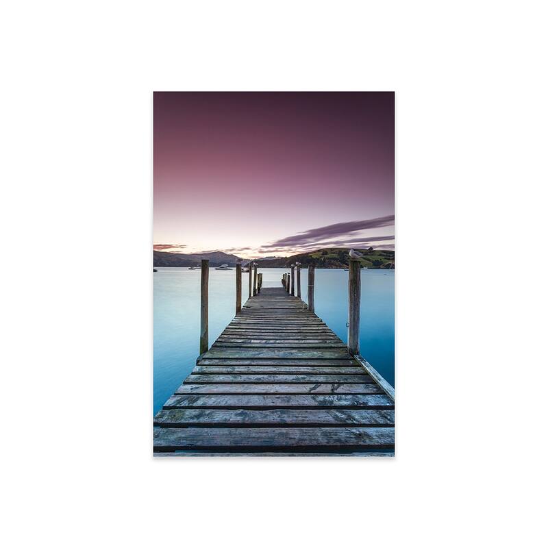Pier At Sunset II, Akaroa, Banks Peninsula, Canterbury, South Island ...