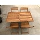 preview thumbnail 4 of 9, International Caravan Royal Fiji 5-piece Acacia Patio Dining Set