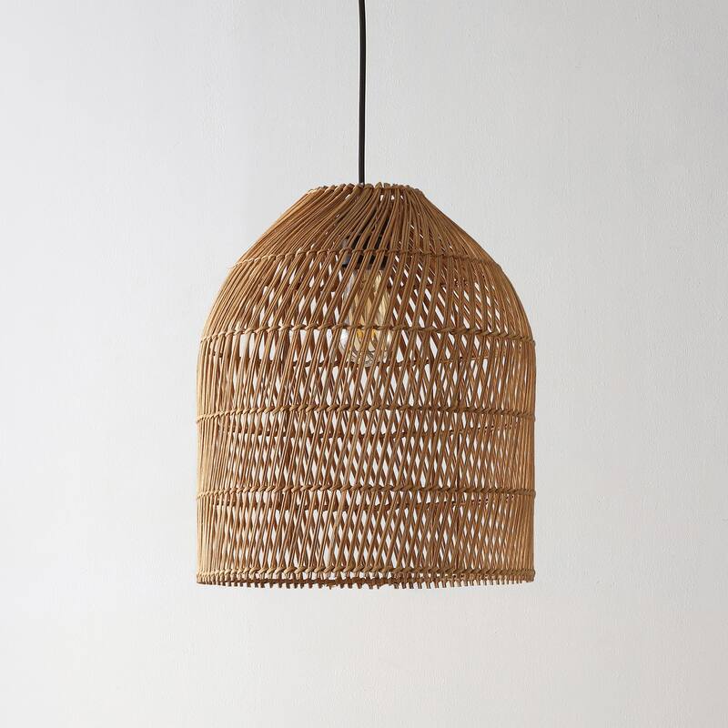 Lucas 1-Light Farmhouse Coastal 180" Cord Plug-In or Hardwired LED Pendant, by JONATHAN Y