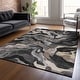 preview thumbnail 3 of 5, Machine Washable Indoor/Outdoor Modern Brushstrokes Chantille Rug
