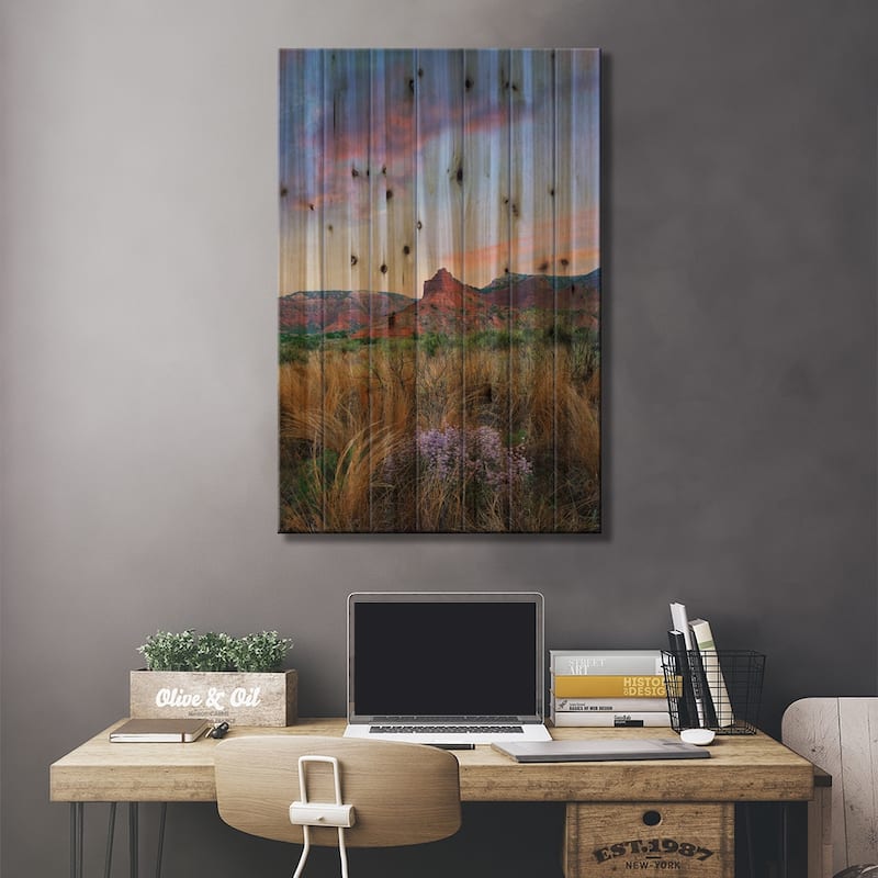 Caprock Canyons State Park, Texas - Vertical Print On Wood by Tim Fitzharris - Multi-Color