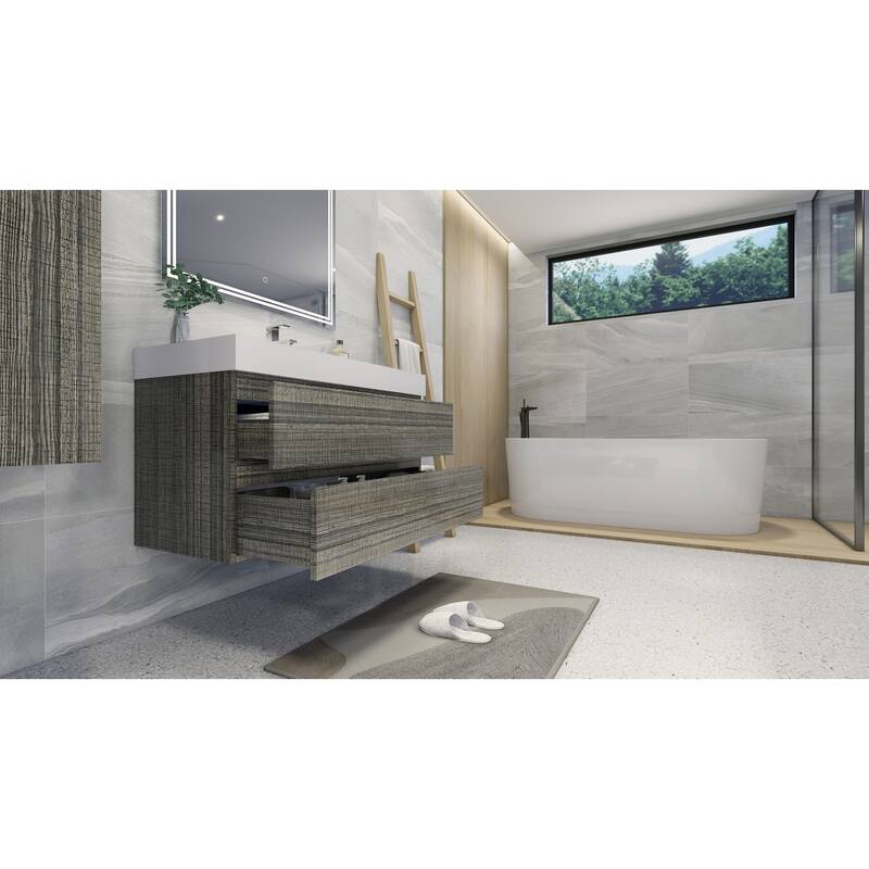 Baillie 42'' Wall-Mounted Vanity with Reinforced Acrylic Sink