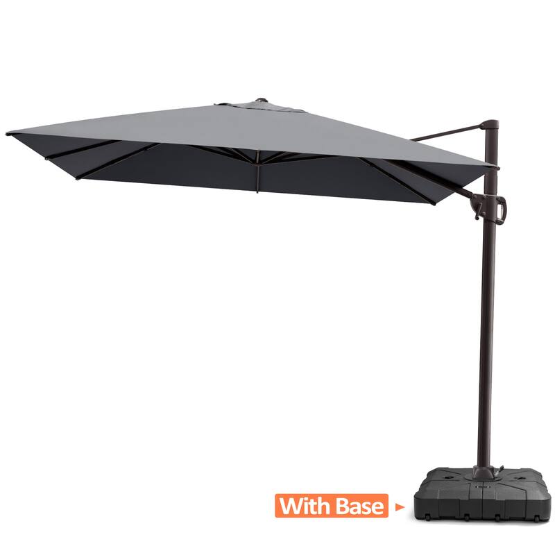 Pellebant 9 FT x 11 FT Outdoor Cantilever-Offset Umbrella with Base Stand