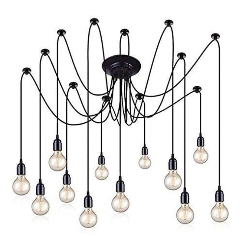 10 Arms Spider Light Chandelier DIY Kit for Multiple Pendant Ceiling, Vintage Industrial Kitchen Farmhouse Living Room Light