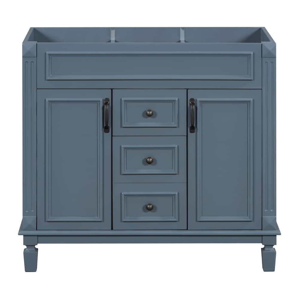 GDFStudio - Arborton Modern Freestanding Bathroom Vanity with 2 Storage Drawers and Soft-Closing Doors (Cabinet only) - 36.3'W