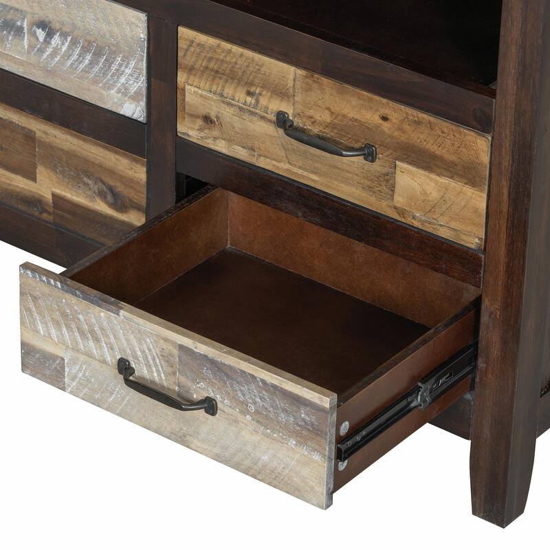 Retro Distressed Wooden TV Stand for up to 65" TVs