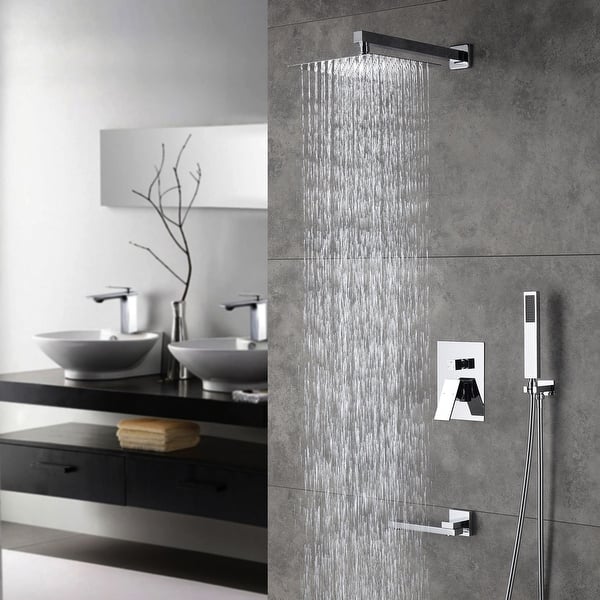 slide 1 of 31, Clihome 3 Function 10" Wall Mounted Dual Shower Heads Shower System
