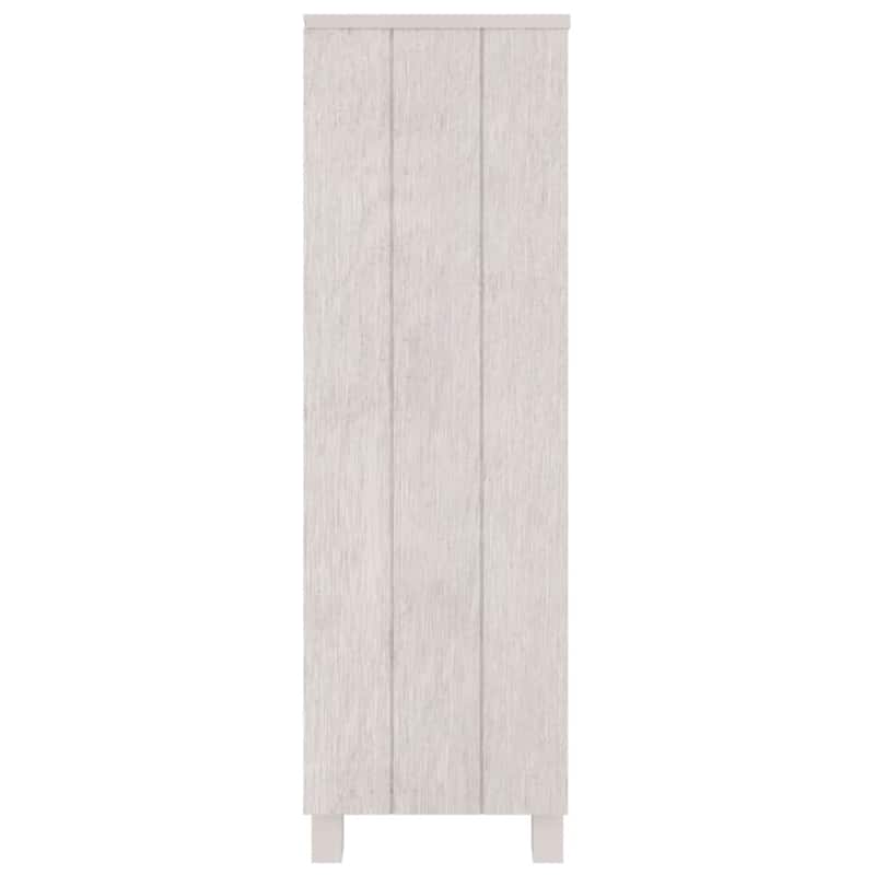 vidaXL Bookshelf Book Rack Bookcase Book Cabinet HAMAR White Solid Wood Pine - 33.5"x13.8"x13.8"