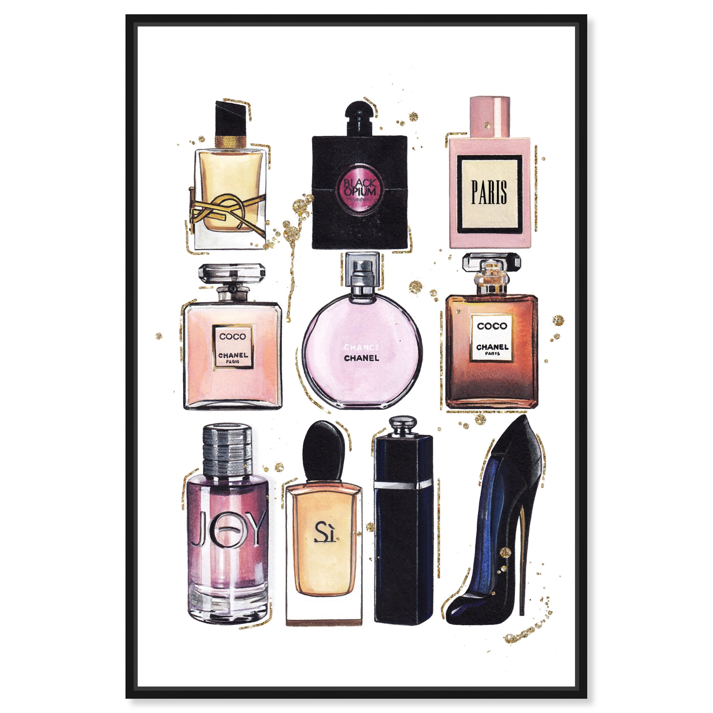 Oliver Gal 'Golden Perfume Collection' Glam Pink Wall Art Canvas Print -  Bed Bath & Beyond - 33075269