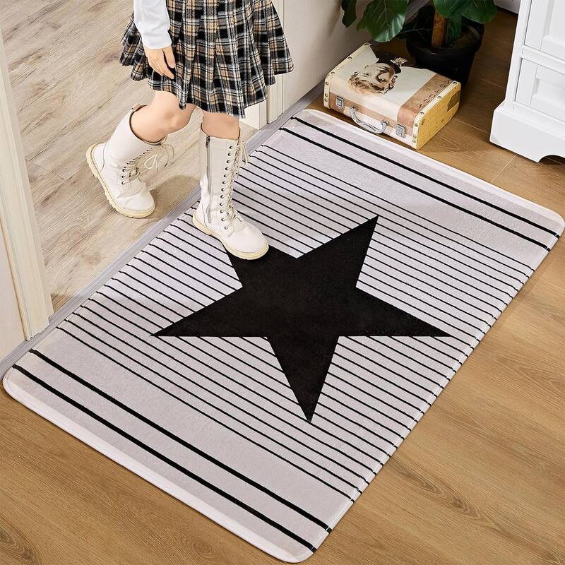 Indoor Door Mat, Front Back Outdoor Mat Rubber Backing, Low-Profile Entrance Rugs, Absorbent Resist Dirt Doormats Inside Doormat