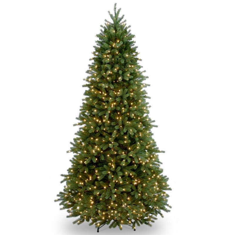 National Tree Company 6.5 ft. Jersey Fraser Fir Slim Tree with Clear Lights - 6.5 Foot