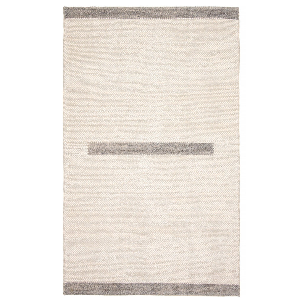 ECARPETGALLERY Braid weave Sienna Cream Wool Rug - 5'0 x 8'0