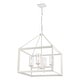 preview thumbnail 3 of 6, Smyth 4-Light Chandelier in Natural White with Clear Glass - 4 Light Chandelier