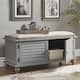 Maybelle Velvet Cushion Shutter Door Storage Bench by iNSPIRE Q Classic