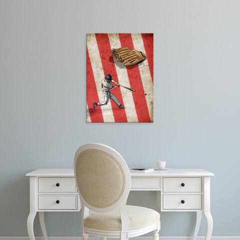 Easy Art Prints GraphINC's 'American Sports: Baseball 2' Premium Canvas Art