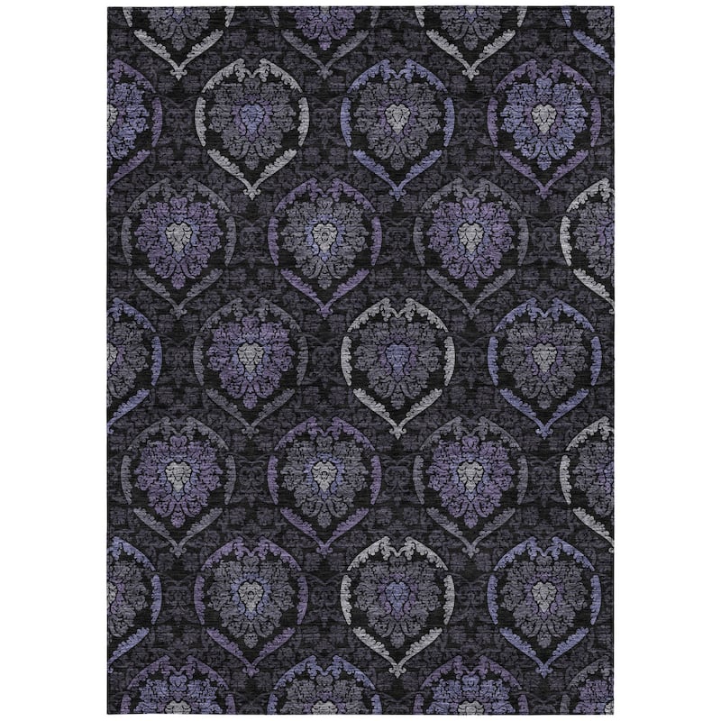 HomeRoots Medallion Transitional Rectangle Outdoor Rug