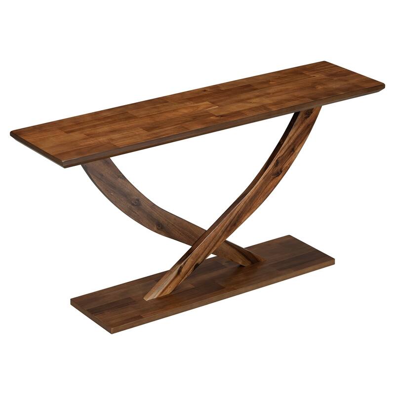Modern Rustic Console Table with Cross-Leg Design