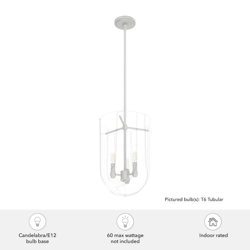 Hunter Sacha 3-Light Pendant - Entry, Dining Room, Kitchen Island - Transitional, Contemporary