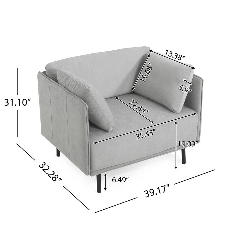 Modern Accent Chair Lounge Chair for Living Room - Grey