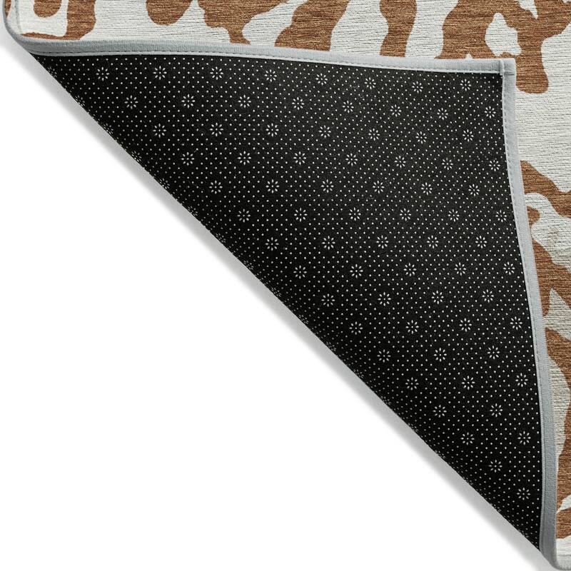Machine Washable Indoor/ Outdoor Chantille Animal Print Abstract Rug