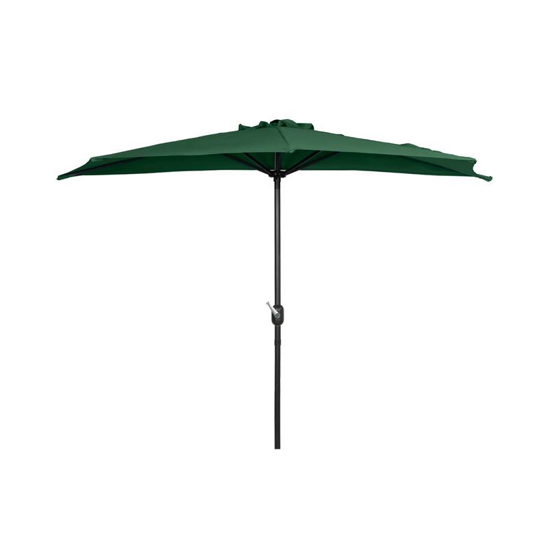 9' Sutton Half Round All-Weather Crank Patio Umbrella