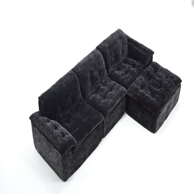 Modular Convertible Cushioned Sleeper Sofa Set