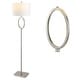 preview thumbnail 12 of 15, Oliver Metal LED Floor Lamp, by JONATHAN Y - 61" H x 15" W x 15" D Nickel