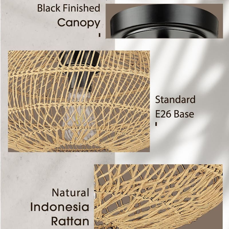 16''Rattan Pendant Light