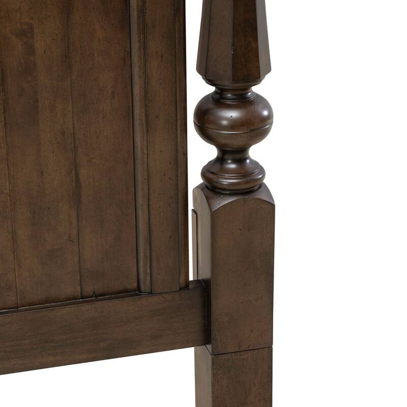 Arden Road Satin Cherry Queen Arched Poster Headboard, King or Queen